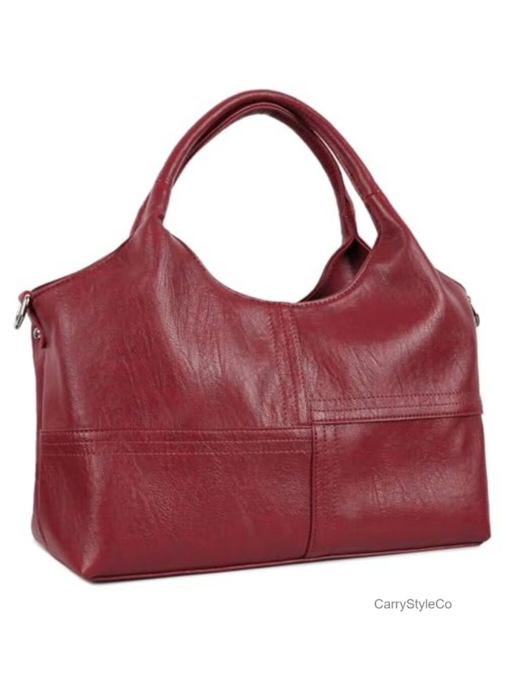 Medium Vegan Leather Purse for Women Detachable Satchel Strap Tote Hobo Handbag